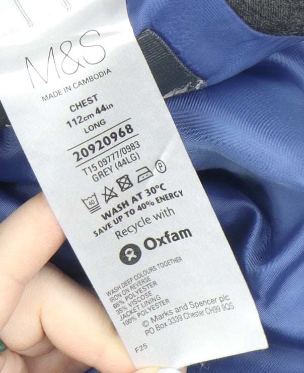 Mens UK Size 44 Marks and Spencer Regular Grey Suit Jacket