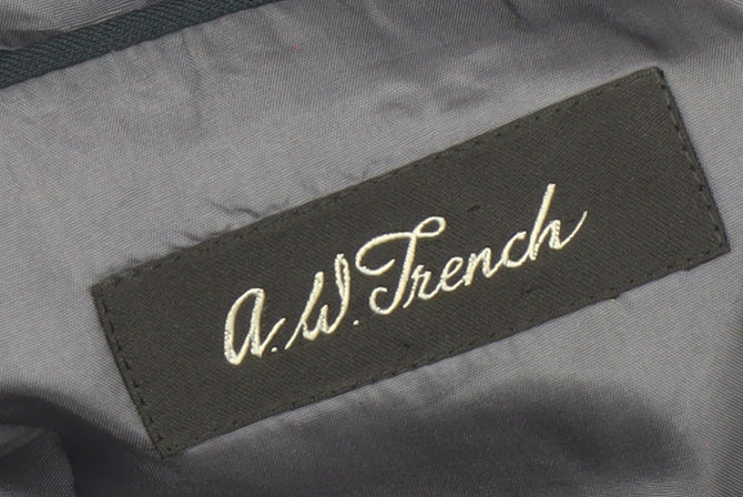 A.W. Trench Men's Blue Wool Blazer, 38L Double-Breasted