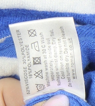 Womens UK Size 20 Roman Blue Pullover Jumper