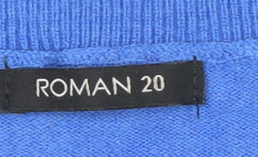 Womens UK Size 20 Roman Blue Pullover Jumper