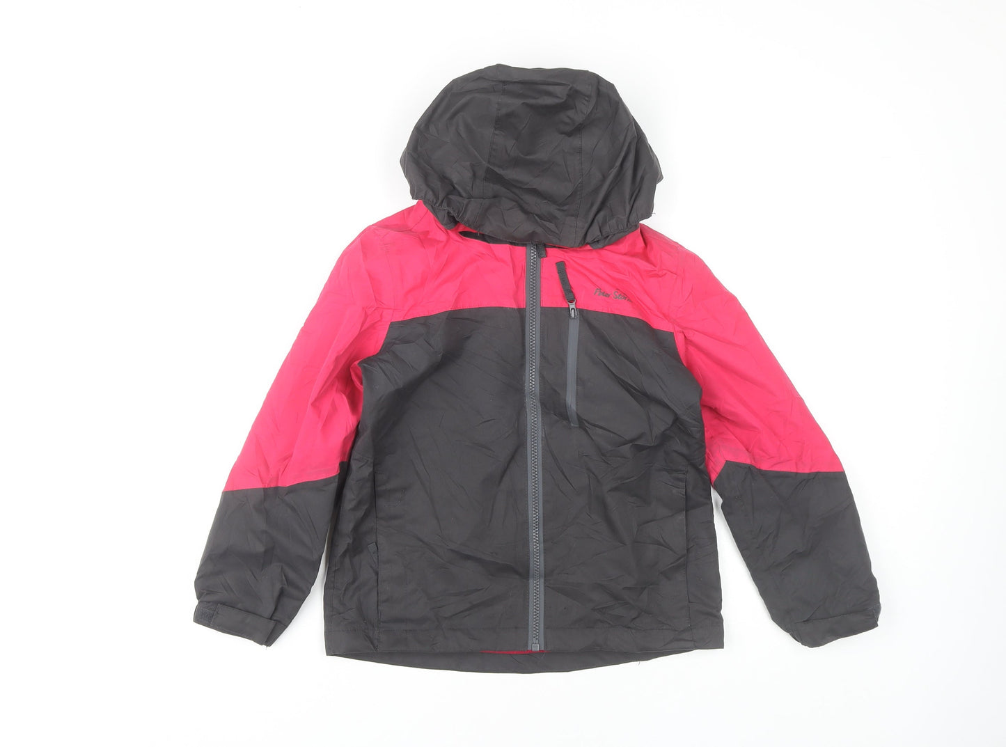 Peter Storm Girls Pink Black Windbreaker Jacket 7-8 Years