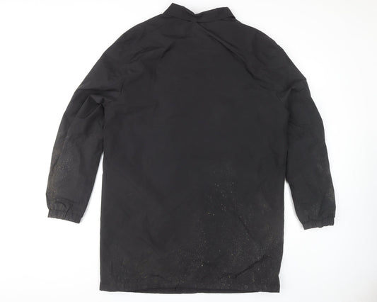 H&M Men's Black Rain Coat Size M - Water Resistant