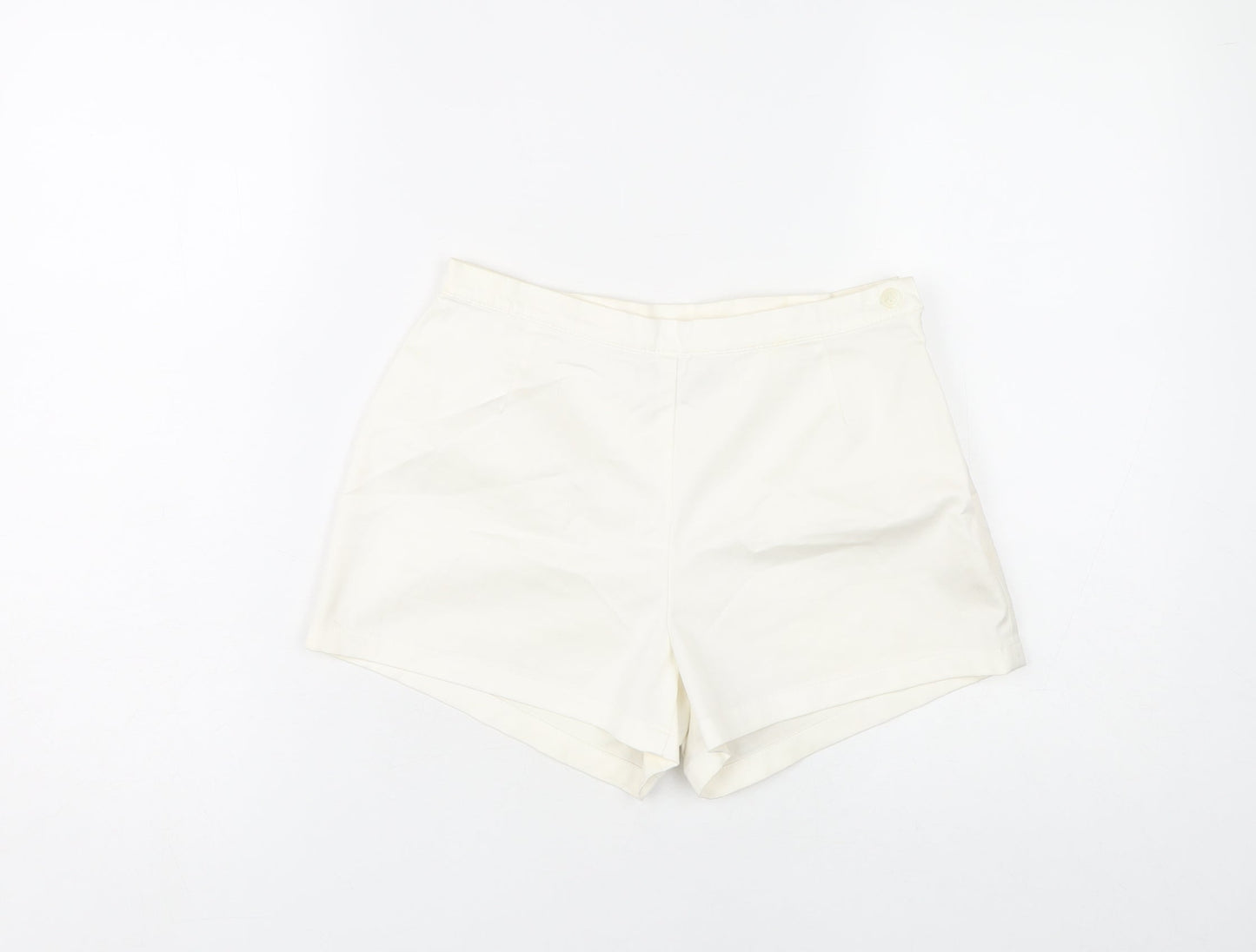 Next Women's White Cotton Blend Casual Shorts UK 10