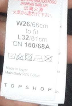 Topshop Women Black Skinny Jeans Size 26 Regular