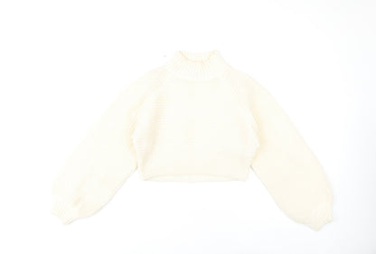 Womens UK Size S Pink Vanilla Ivory Pullover Jumper