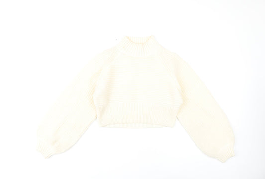Womens UK Size S Pink Vanilla Ivory Pullover Jumper