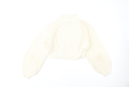 Womens UK Size S Pink Vanilla Ivory Pullover Jumper