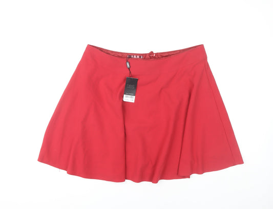 Next Women's Red Flare Skirt, Size 16