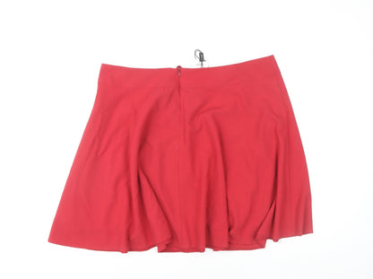 Next Women's Red Flare Skirt, Size 16