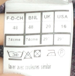 Damart Women's Multicoloured Checked Pleated Skirt Size 20