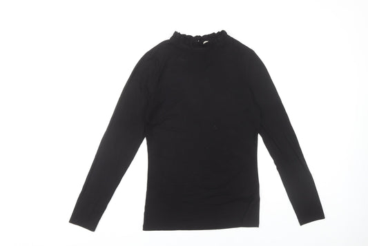 Womens UK Size XS Oasis Black Basic Blouse