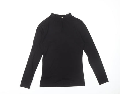 Womens UK Size XS Oasis Black Basic Blouse