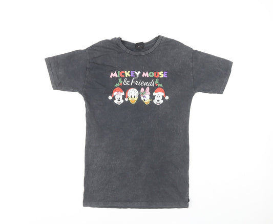 Disney Girls Black Mickey Mouse T-Shirt 5-6 Years