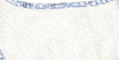 Lands' End Women's Blue Floral Midi Wrap Dress M