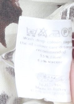 Marks and Spencer Women's Brown A-Line Floral Skirt