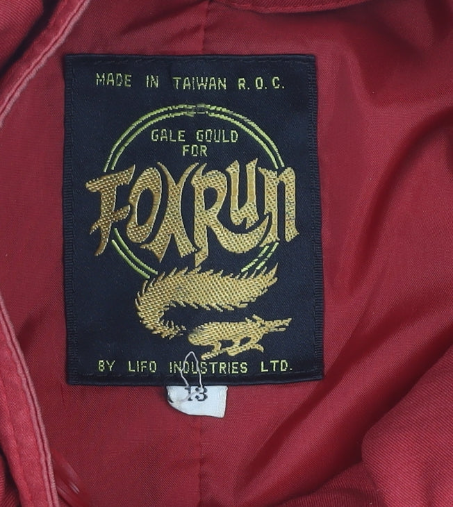 Foxrun Women's Red Relaxed Jacket Size 3