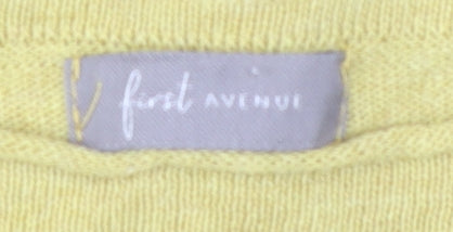 Womens UK Size S/M First Avenue Yellow Pullover Jumper