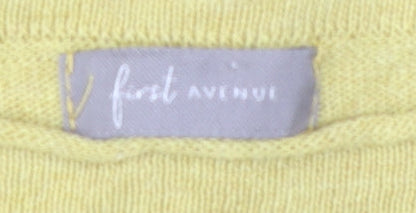 Womens UK Size S/M First Avenue Yellow Pullover Jumper