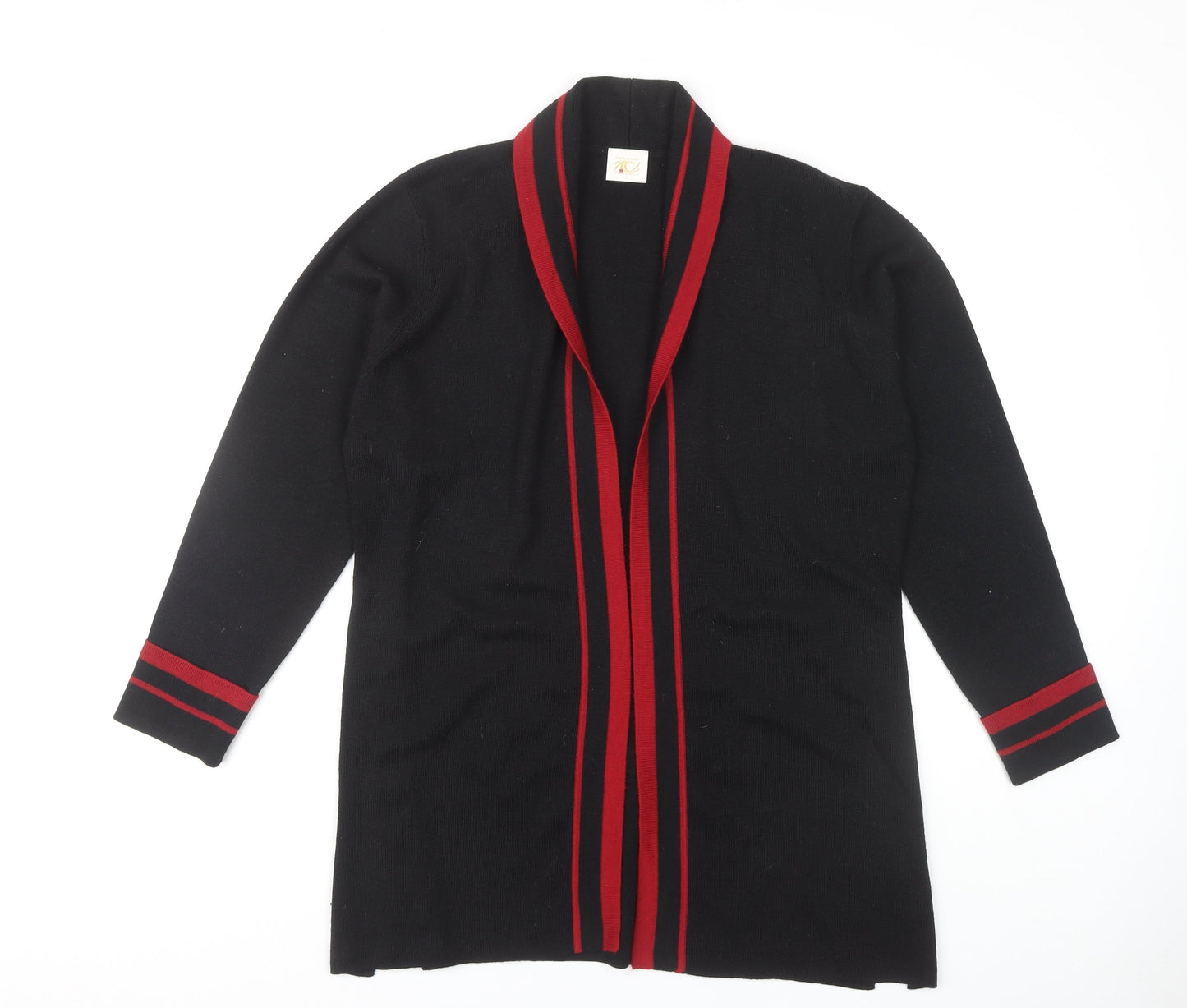 Country Casuals Women's Black Open Front Cardigan Size L