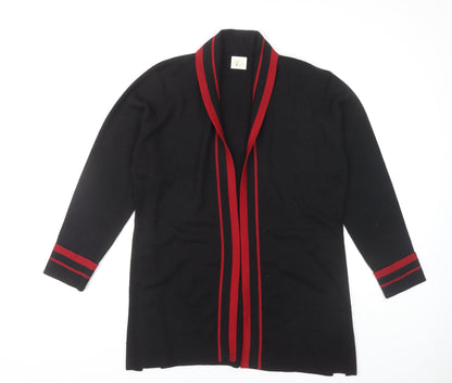 Country Casuals Women's Black Open Front Cardigan Size L