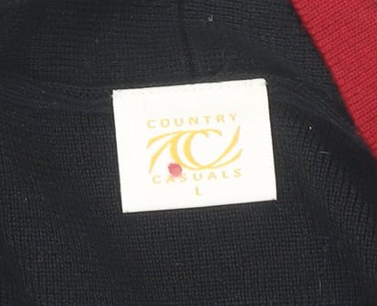 Country Casuals Women's Black Open Front Cardigan Size L