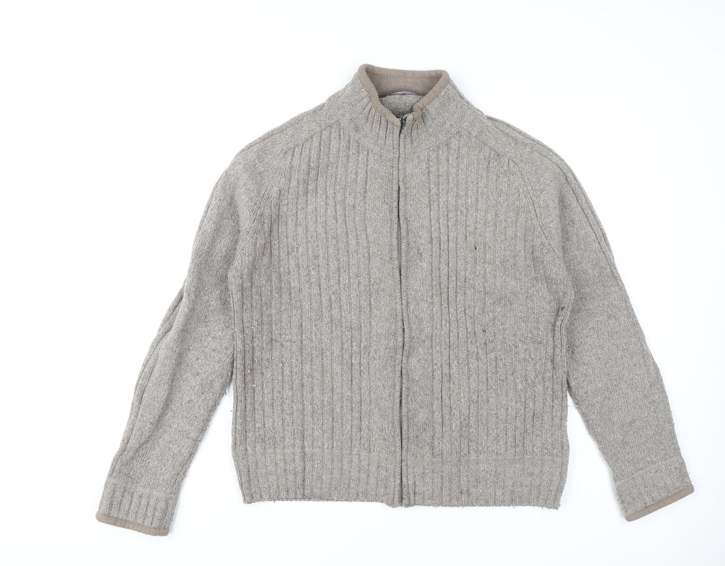 Marks and Spencer Men's Grey Cable-Knit Jumper M