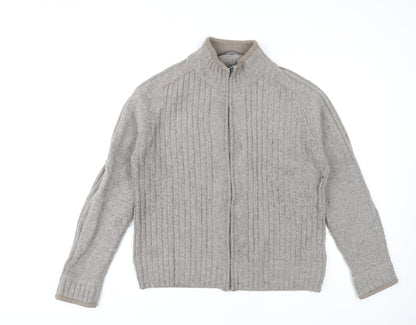 Marks and Spencer Men's Grey Cable-Knit Jumper M