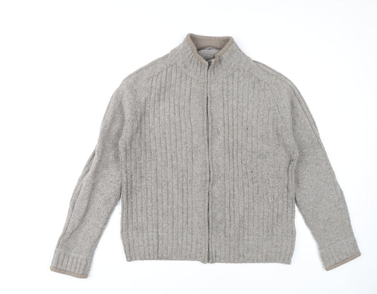 Marks and Spencer Men's Grey Cable-Knit Jumper M