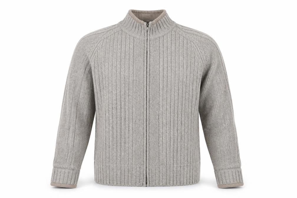 Mens UK Size M Marks and Spencer Grey Full Zip Jumper