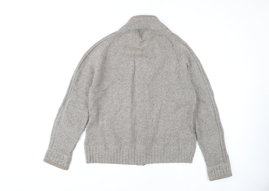 Marks and Spencer Men's Grey Cable-Knit Jumper M