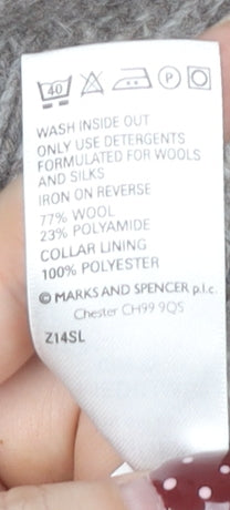 Marks and Spencer Men's Grey Cable-Knit Jumper M