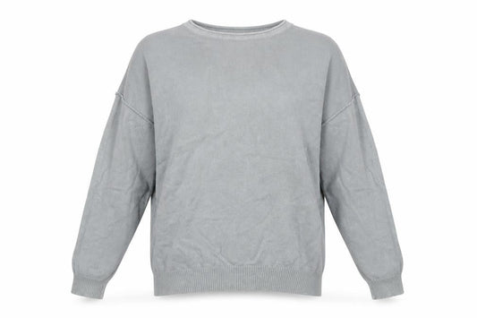 Front view of Another Influence unisex grey cotton jumper m
