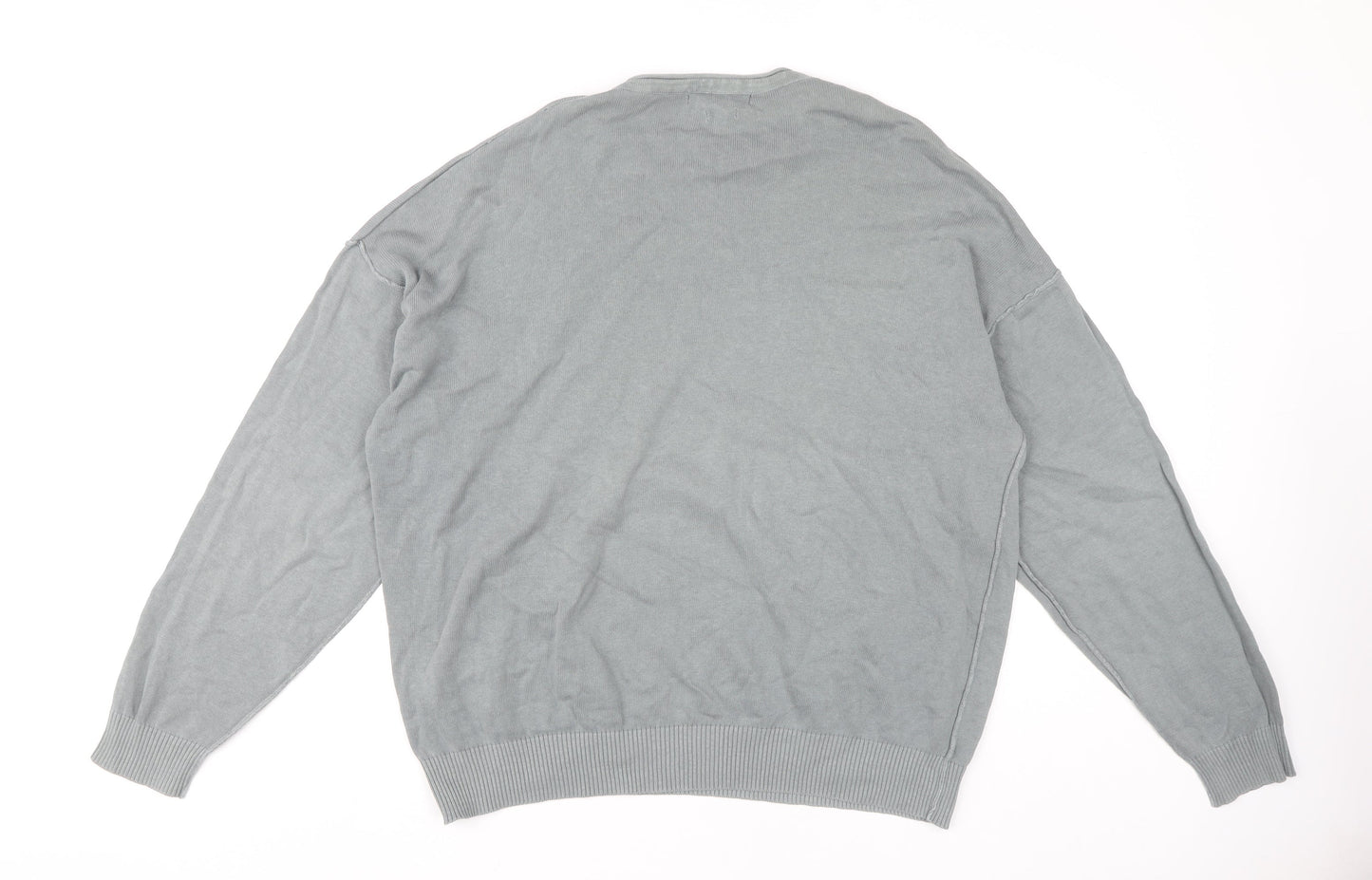 Another Influence Unisex Grey Cotton Pullover Jumper M