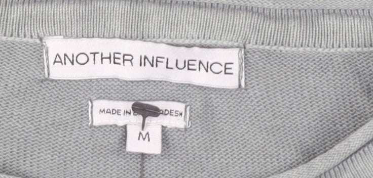 Another Influence Unisex Grey Cotton Pullover Jumper M