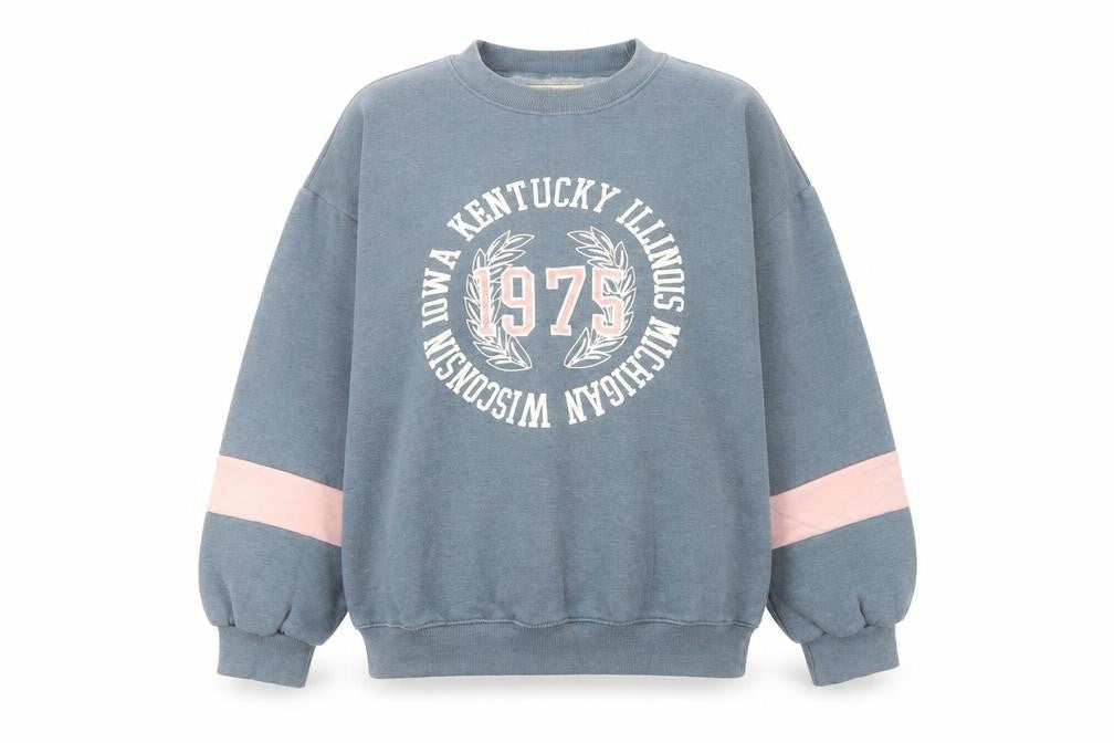 Womens UK Size XS Pull&Bear Blue Pullover Sweatshirt