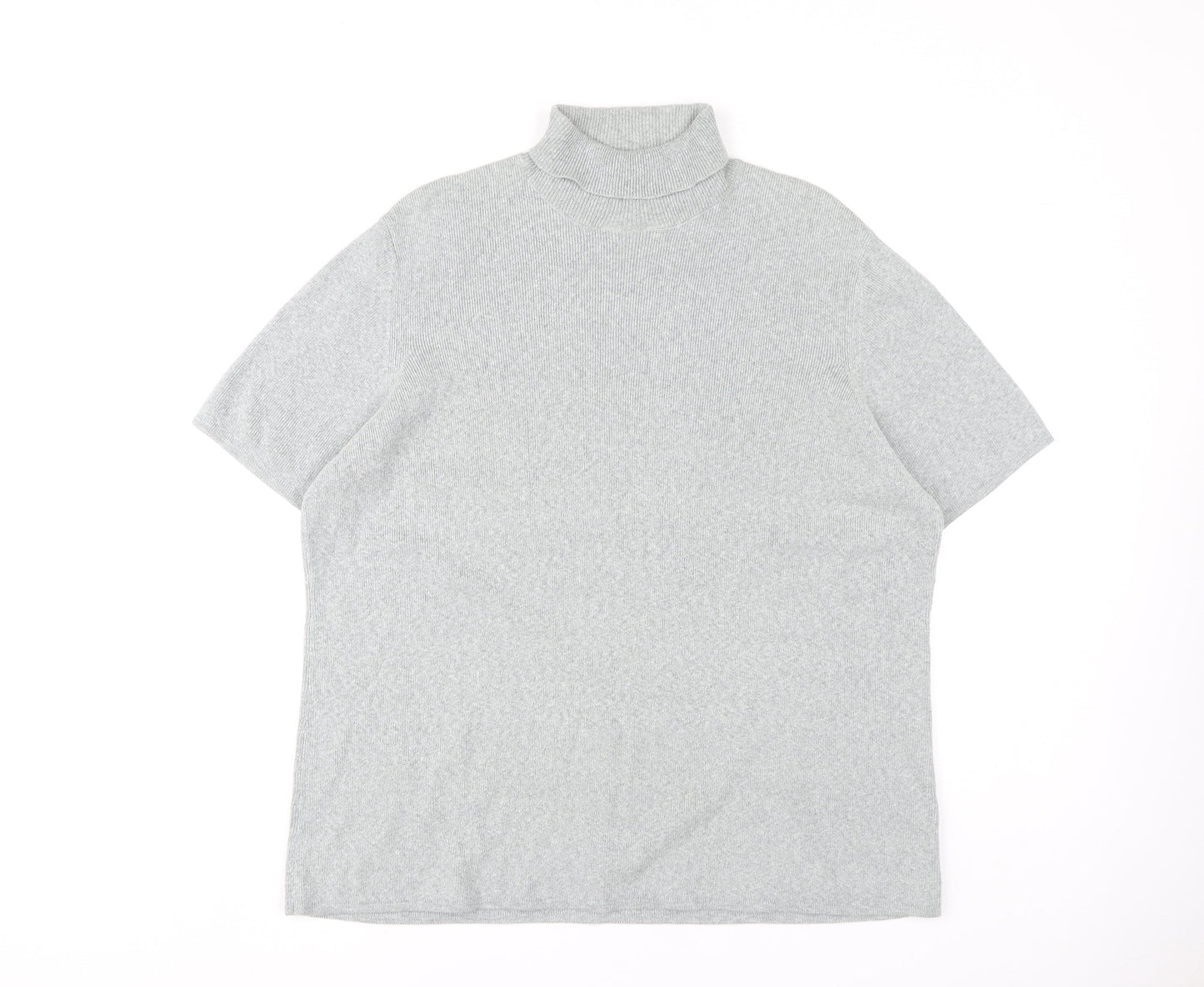 Womens UK Size 22 Ann Harvey Grey Jersey T-Shirt