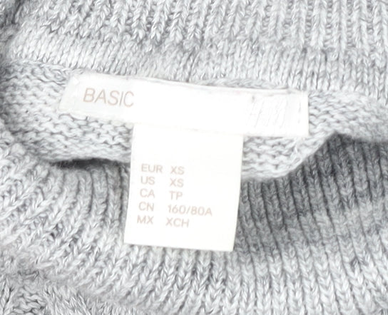Womens UK Size XS H&M Grey Pullover Jumper