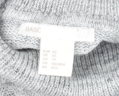 Womens UK Size XS H&M Grey Pullover Jumper