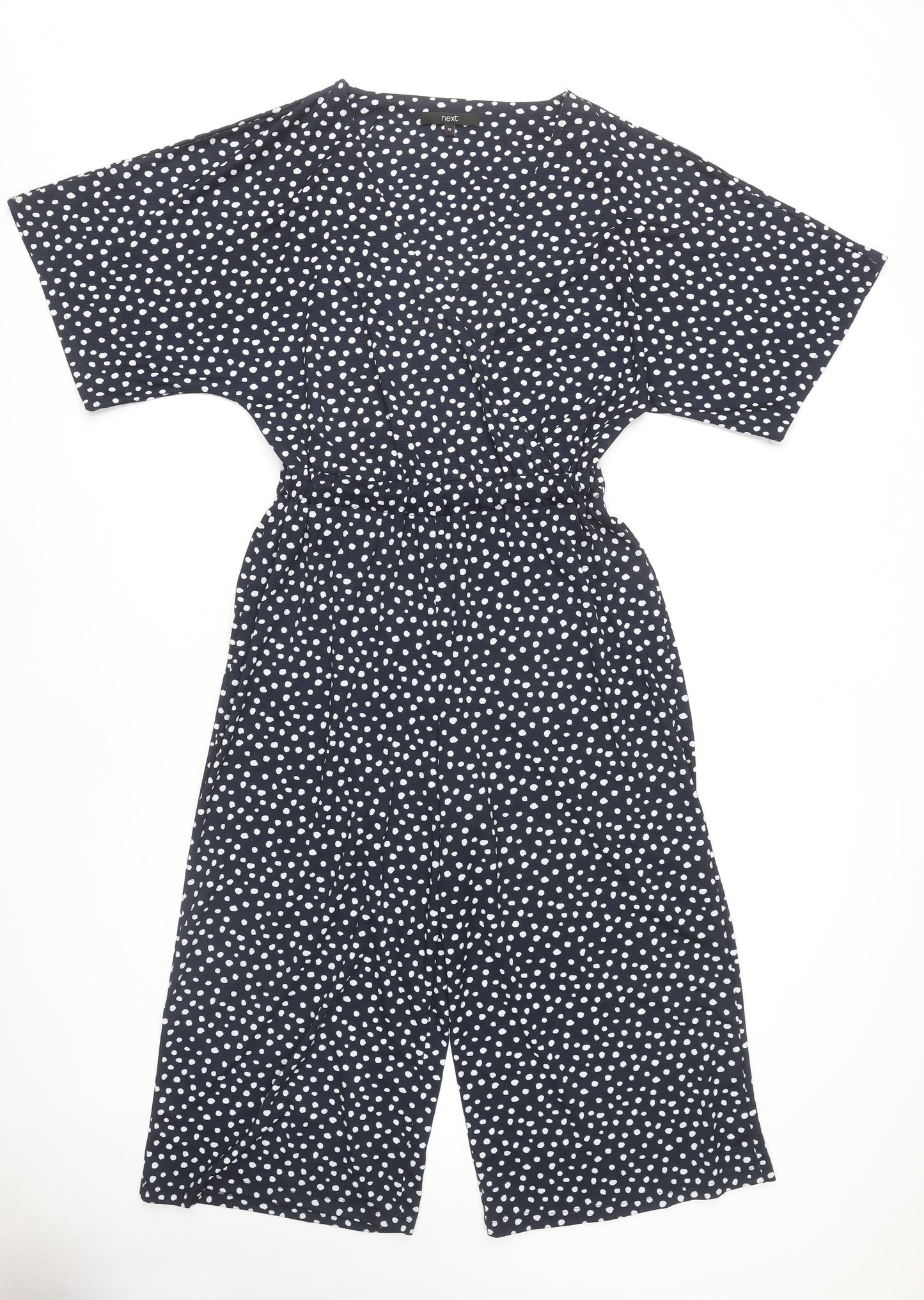 Next Women's Black Polka Dot Jumpsuit Size 10
