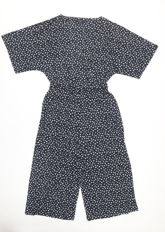 Next Women's Black Polka Dot Jumpsuit Size 10