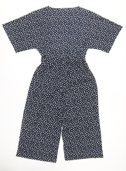 Next Women's Black Polka Dot Jumpsuit Size 10
