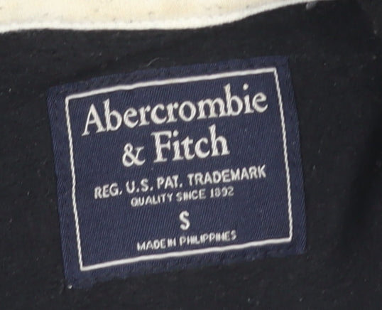 Abercrombie & Fitch Men's Black Logo Hoodie S Pullover