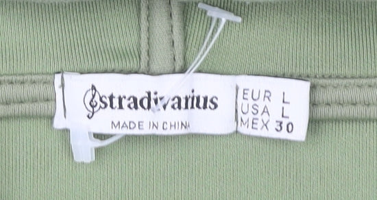 Stradivarius Women's Green L Pullover Hoodie