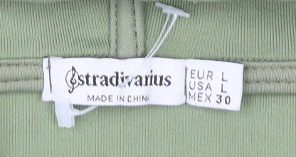 Stradivarius Women's Green L Pullover Hoodie