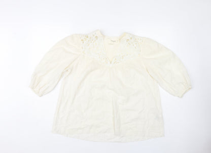 Womens UK Size 6 H&M Ivory  Blouse