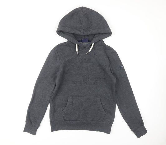 Superdry Women’s Grey Hoodie Size 8 Casual Comfy