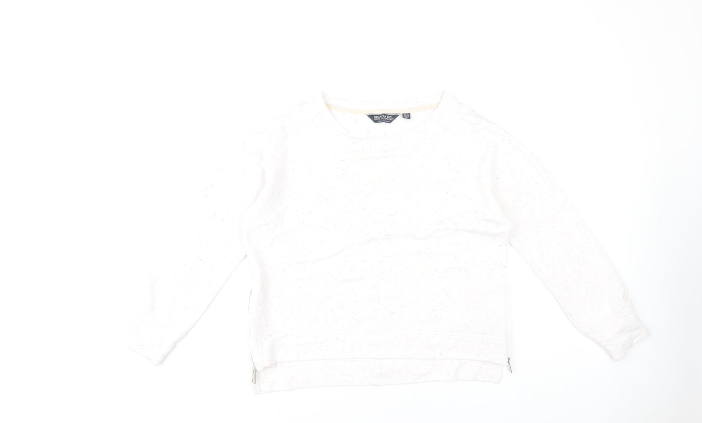 Regatta Women's White Lightweight Zip Sweatshirt Size 8