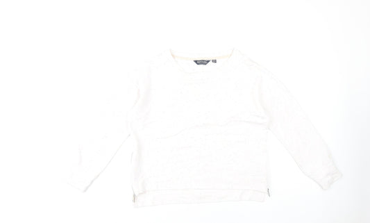 Regatta Women's White Lightweight Zip Sweatshirt Size 8