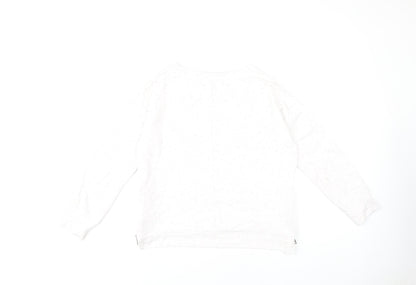 Regatta Women's White Lightweight Zip Sweatshirt Size 8