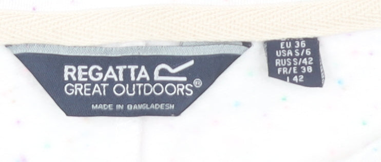 Regatta Women's White Lightweight Zip Sweatshirt Size 8